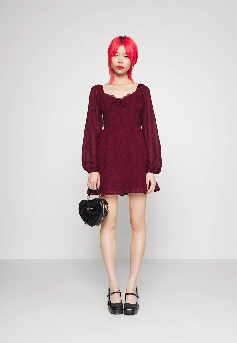 Hollister Co. PRETTY CORSET DRESS - Cocktailkleid/festliches Kleid - Burgundy 2 Hollister Co. PRETTY CORSET DRESS - Cocktailkleid/festliches Kleid - Burgundy – Bild 2