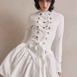 Christopher Kane BOUND CUPCAKE DRESS WITH EYELETS - Cocktailkleid/festliches Kleid - White