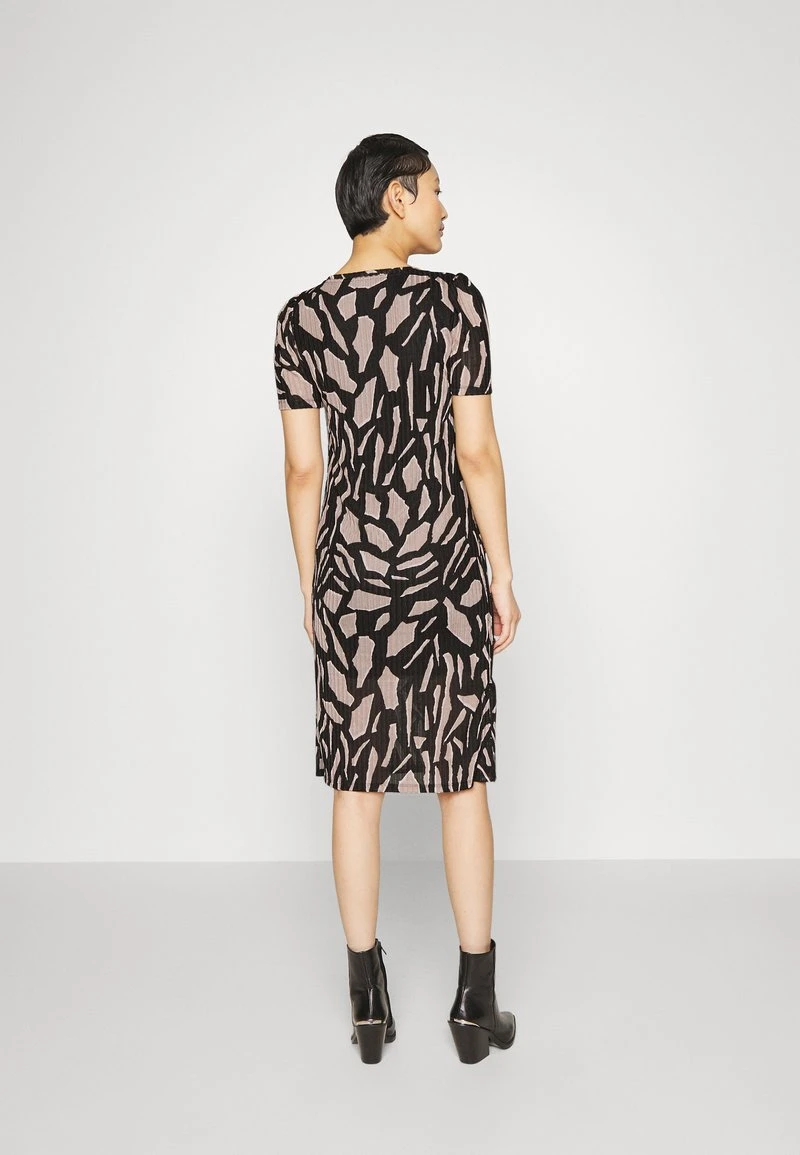 DKNY PRNTD HACCI MIDI DRESS - Cocktailkleid/festliches Kleid - Black/cafe 3 DKNY PRNTD HACCI MIDI DRESS - Cocktailkleid/festliches Kleid - Black/cafe – Bild 3