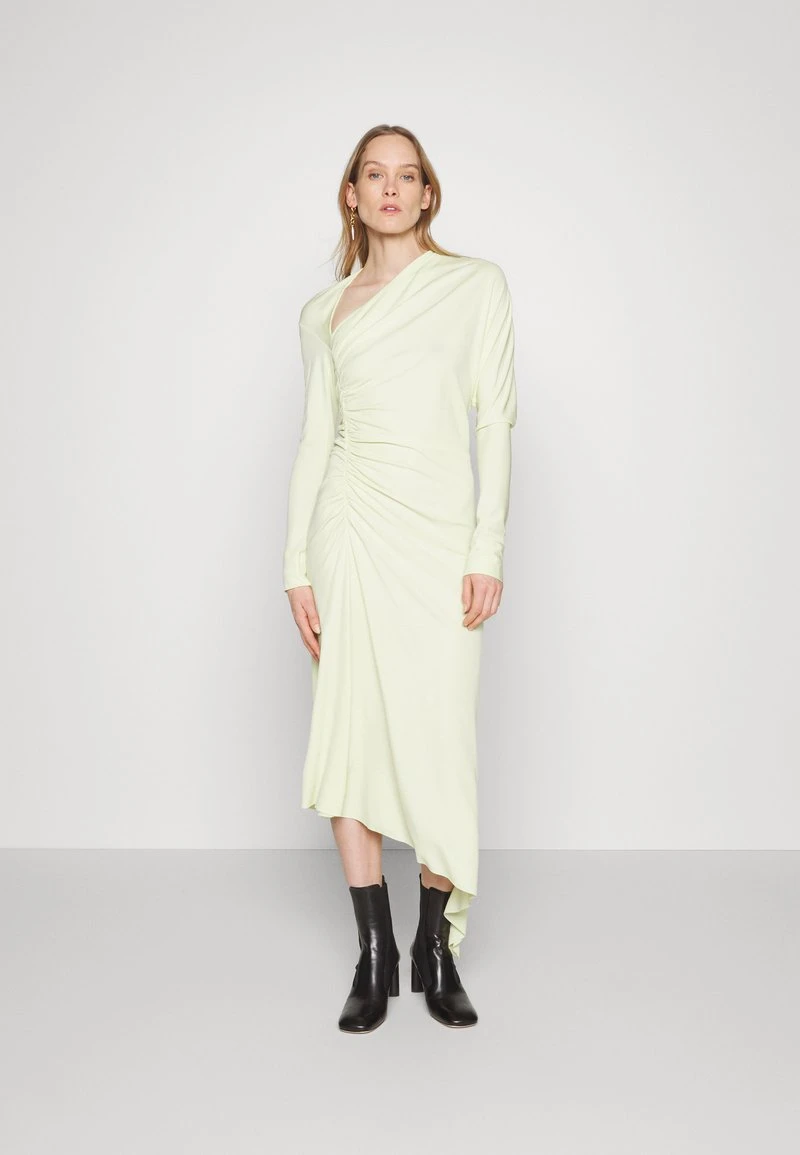 Victoria Beckham SLASH NECK RUCHED MIDI DRESS - Cocktailkleid/festliches Kleid - Lemon 6 Victoria Beckham SLASH NECK RUCHED MIDI DRESS - Cocktailkleid/festliches Kleid - Lemon – Bild 6