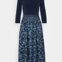 SWING DRESS MADE OF MATERIAL MIX - Cocktailkleid/festliches Kleid - Blue -Günstiges Fem Glanz Geschäft bfcd865a733b4307ab9b845af3e1288a