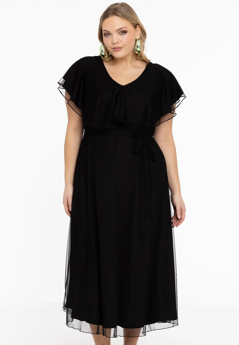 RUFFLE DETAIL - Cocktailkleid/festliches Kleid - Black 1 RUFFLE DETAIL - Cocktailkleid/festliches Kleid - Black