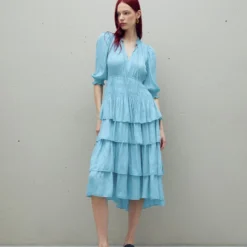 Maje RADJINETTE - Cocktailkleid/festliches Kleid - Light Blue