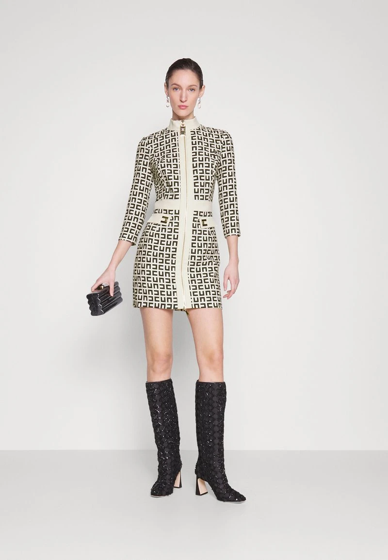 Elisabetta Franchi WOMEN'S DRESS - Cocktailkleid/festliches Kleid - Burro/nero 2 Elisabetta Franchi WOMEN'S DRESS - Cocktailkleid/festliches Kleid - Burro/nero – Bild 2