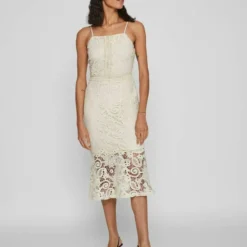 Vila ABEND GEHÄKELTES - Cocktailkleid/festliches Kleid - Birch