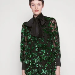 Alice + Olivia ROWEN BOW - Cocktailkleid/festliches Kleid - Black/emerald