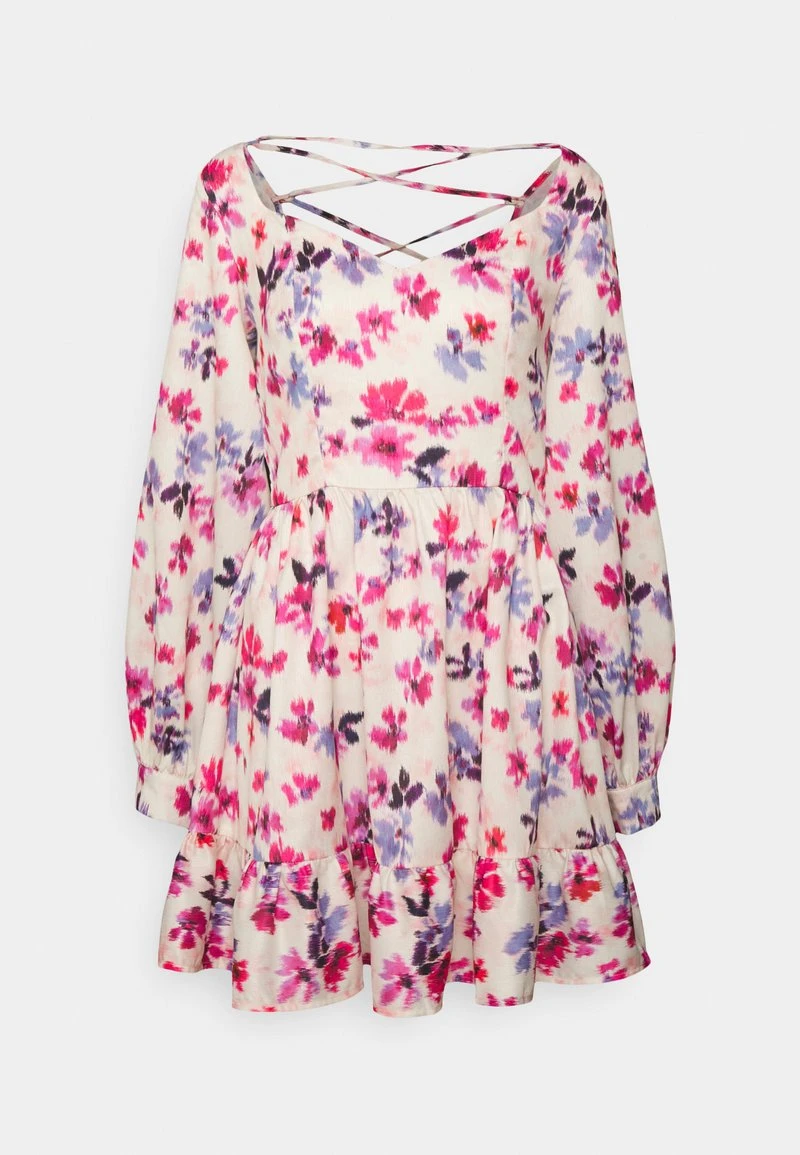 In The Style PERRIE SIAN FLORAL PRINT RUFFLE DETAIL MINI DRESS WITH LACE BACK - Cocktailkleid/festliches Kleid - Pink 6 In The Style PERRIE SIAN FLORAL PRINT RUFFLE DETAIL MINI DRESS WITH LACE BACK - Cocktailkleid/festliches Kleid - Pink – Bild 6