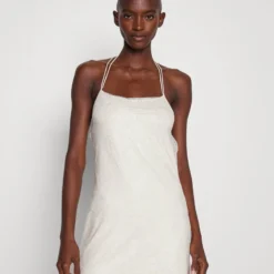 Patrizia Pepe ABITO DRESS - Cocktailkleid/festliches Kleid - Silver-coloured Lace