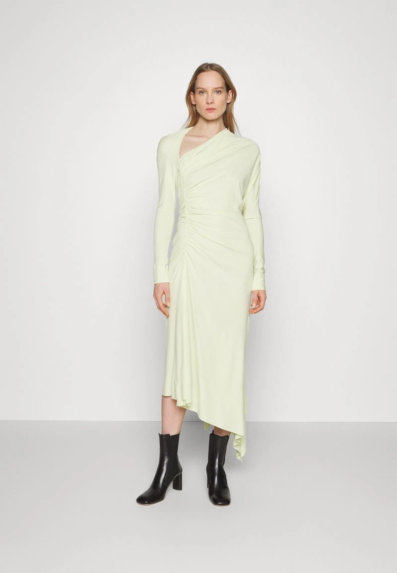 Victoria Beckham SLASH NECK RUCHED MIDI DRESS - Cocktailkleid/festliches Kleid - Lemon 4 Victoria Beckham SLASH NECK RUCHED MIDI DRESS - Cocktailkleid/festliches Kleid - Lemon – Bild 4
