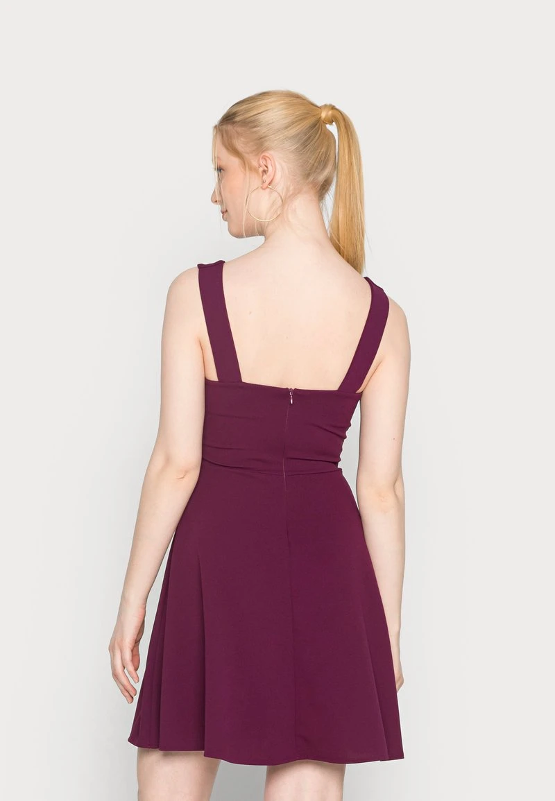 Wal G JAQUELINE SKATER DRESS - Cocktailkleid/festliches Kleid - Plum 3 Wal G JAQUELINE SKATER DRESS - Cocktailkleid/festliches Kleid - Plum – Bild 3