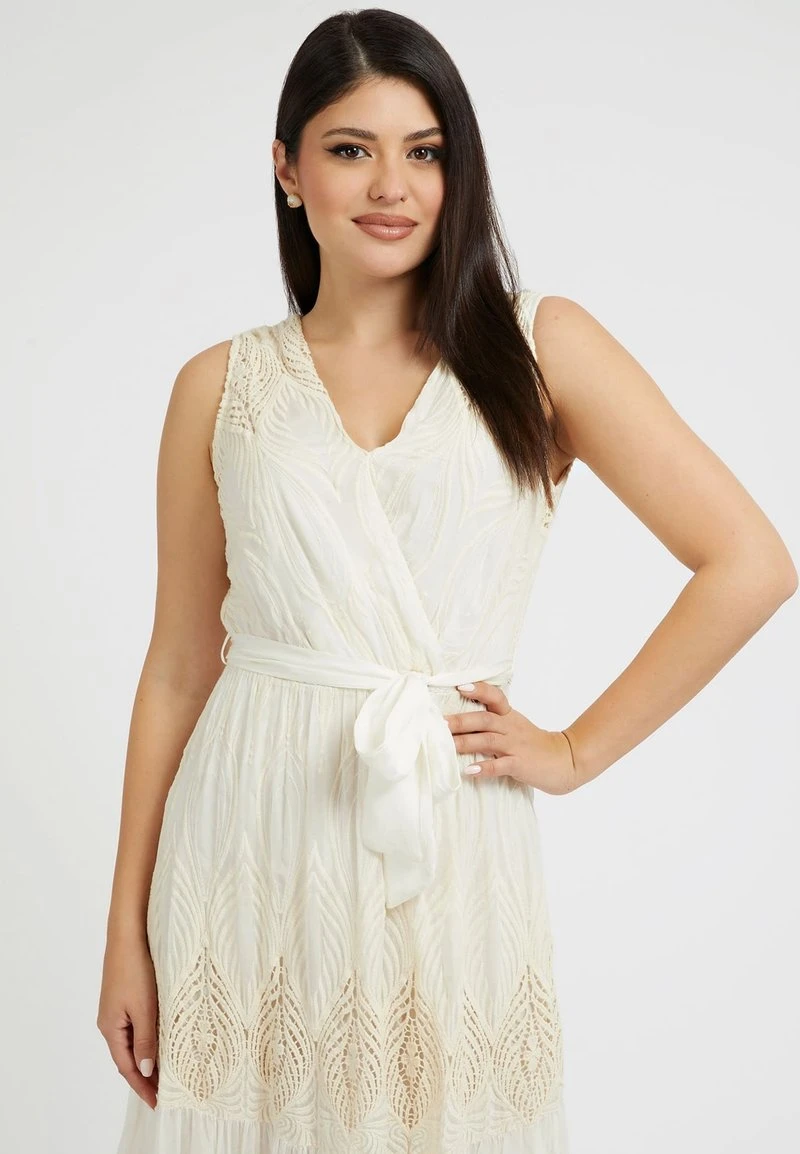 Guess LANGES BESTICKTES - Cocktailkleid/festliches Kleid - Weiß 3 Guess LANGES BESTICKTES - Cocktailkleid/festliches Kleid - Weiß – Bild 3