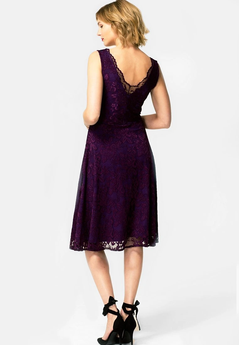 HotSquash FLORAL - Cocktailkleid/festliches Kleid - Dark Purple 2 HotSquash FLORAL - Cocktailkleid/festliches Kleid - Dark Purple – Bild 2