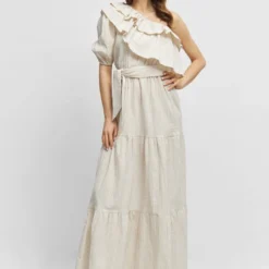 ISA BEIGE - Cocktailkleid/festliches Kleid - Brown