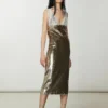 Patrizia Pepe SHEATH - Cocktailkleid/festliches Kleid - Beige Martini Gold