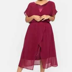 Sheego Cocktailkleid/festliches Kleid - Himbeere