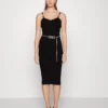 MICHAEL Michael Kors ECO BUSTIER MIDI DRESS - Cocktailkleid/festliches Kleid - Black