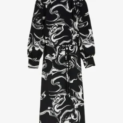 Marks & Spencer MARBLE PRINT ROUND NECK MIDI COLUMN - Cocktailkleid/festliches Kleid - Black Mix -Günstiges Fem Glanz Geschäft eafabf17b49045fe8deaed8c800b59d6