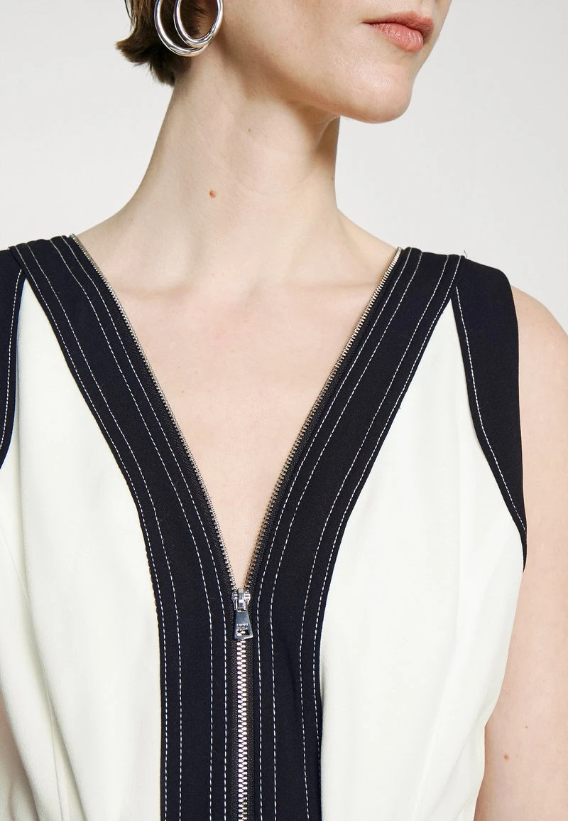 DKNY S/L COLORBLOCKED FIT FLARE W/ ZIPPER - Cocktailkleid/festliches Kleid - Ivory/black 6 DKNY S/L COLORBLOCKED FIT FLARE W/ ZIPPER - Cocktailkleid/festliches Kleid - Ivory/black – Bild 6
