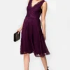 HotSquash FLORAL - Cocktailkleid/festliches Kleid - Dark Purple