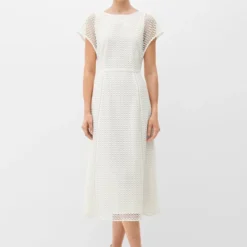 S.Oliver BLACK LABEL EN DENTELLE CROCHETÉE - Cocktailkleid/festliches Kleid - Ecru